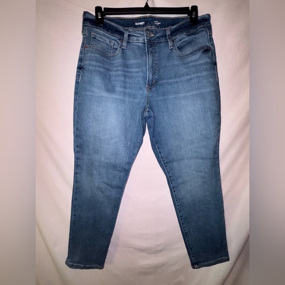 Old Navy High-Rise Straight Jeans - Medium Blue